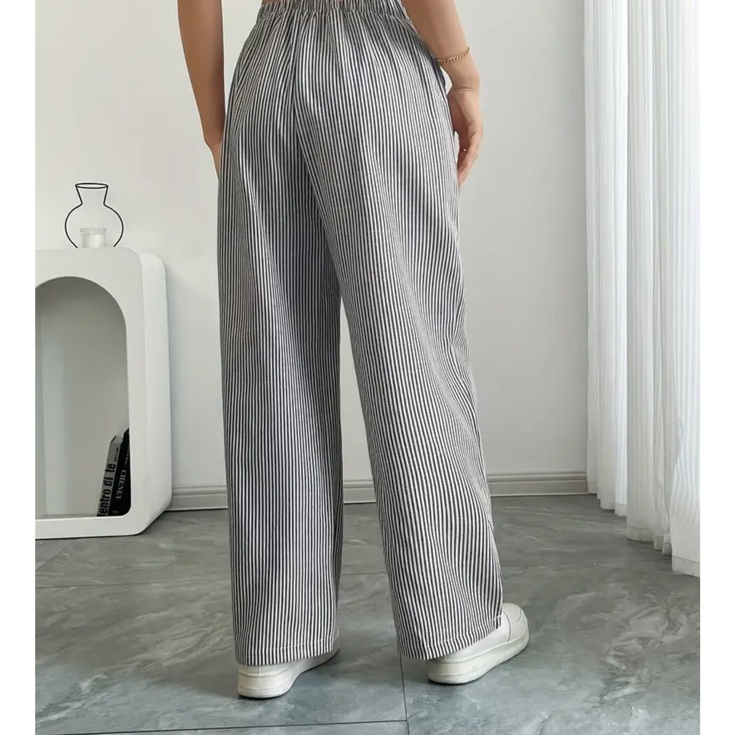 daisy | striped relaxed pant with pockets