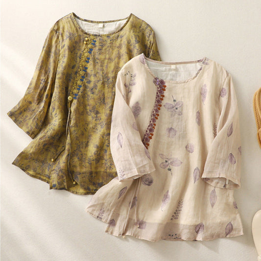verdant | floral relaxed blouse