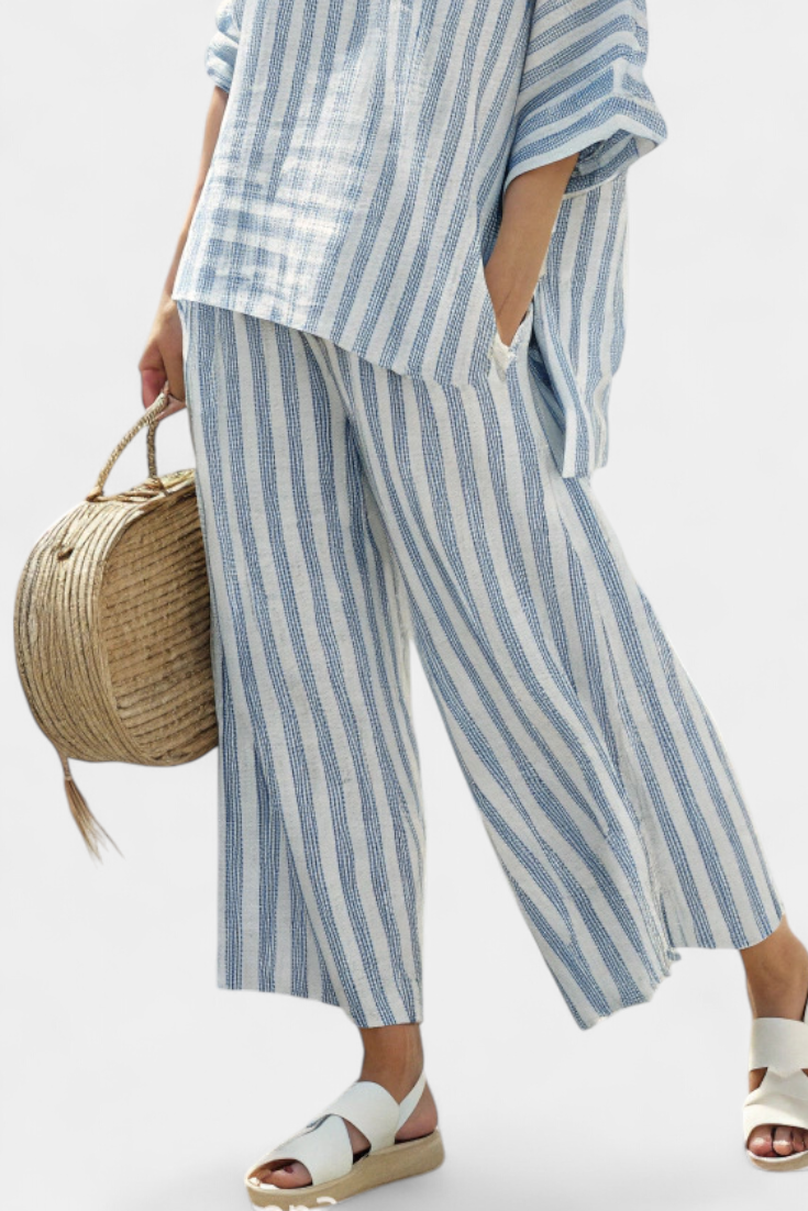 sienna | striped wide-leg pants set