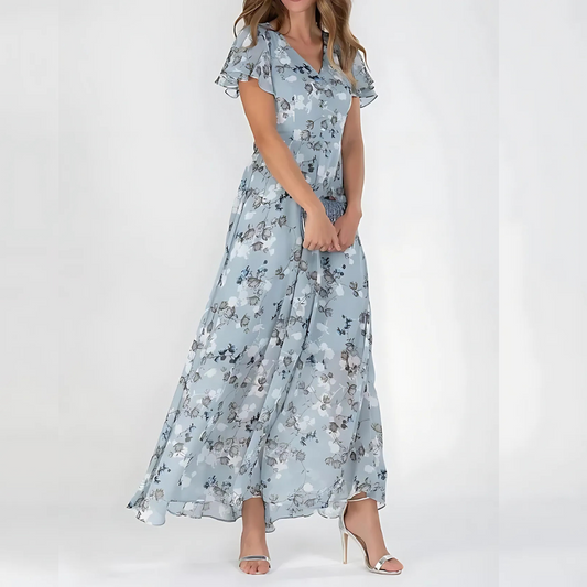 daisy | floral maxi dress blue
