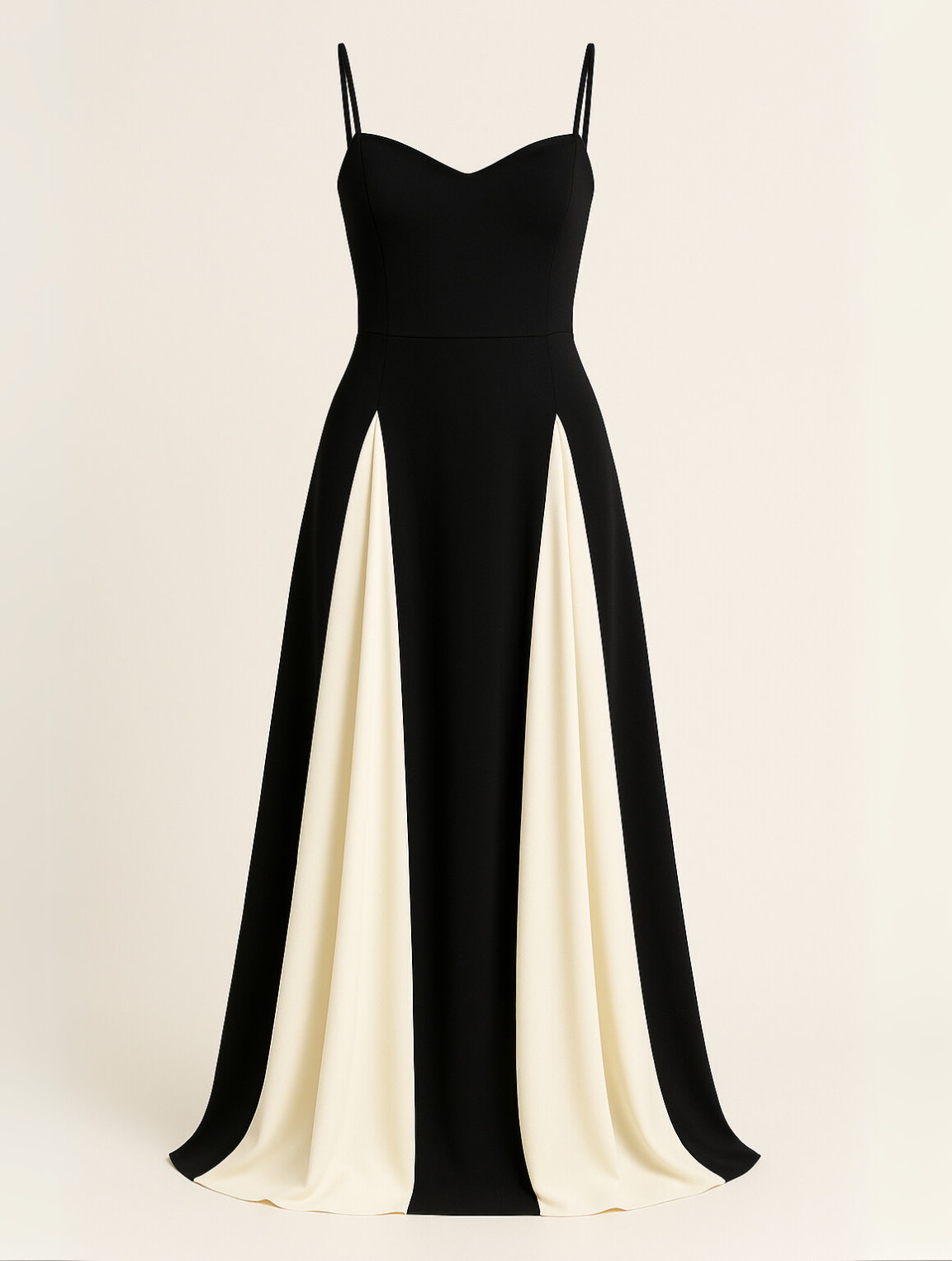 isadora | contrast panel maxi dress for wedding guests