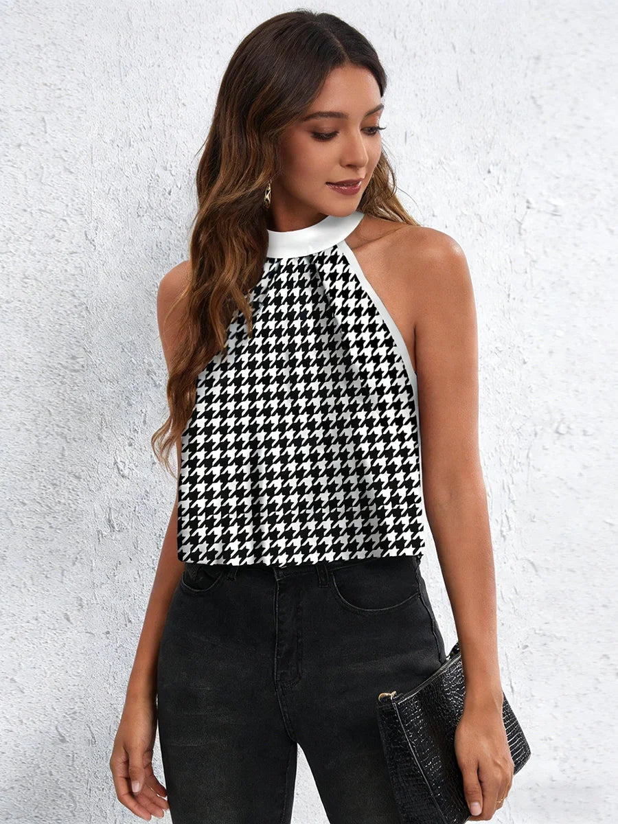 Women's Casual Top with Stand-Up Collar and Loose Fit