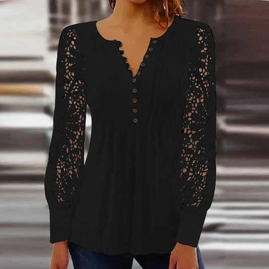 Women's Floral Blouse with Short Sleeves for Summer