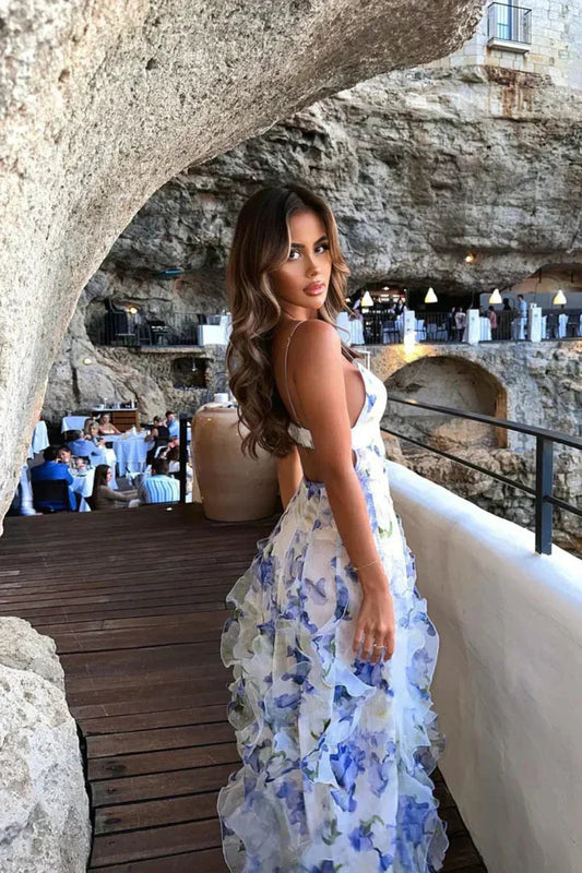 daisy | floral spaghetti strap maxi dress