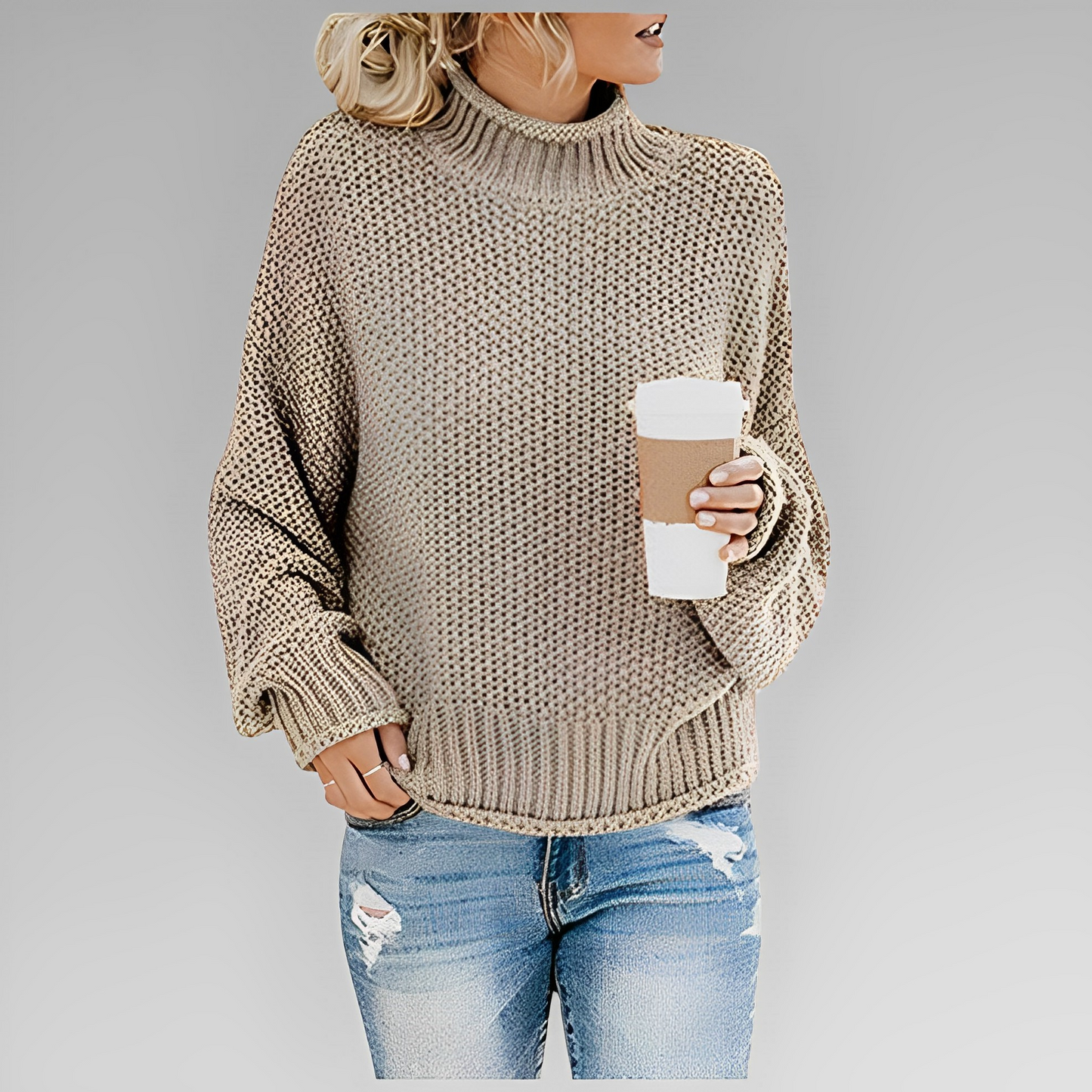 Women's Knitted Winter Sweater with Stylish Design