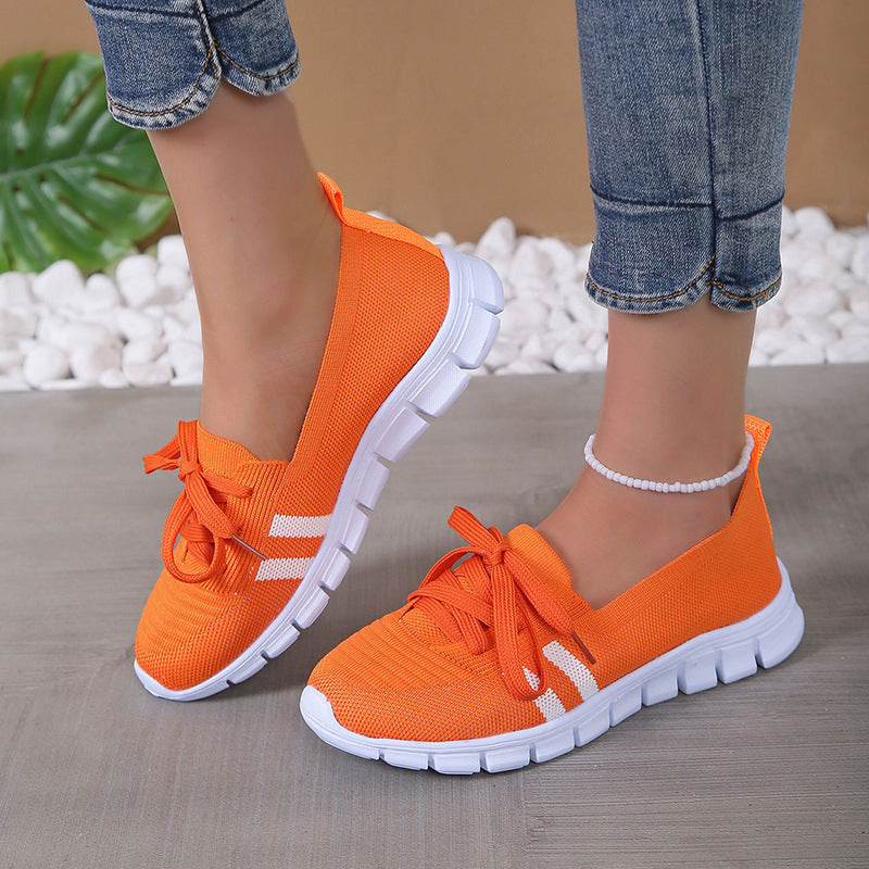 Women's Lace-Up Shoes with Breathable Mesh Upper