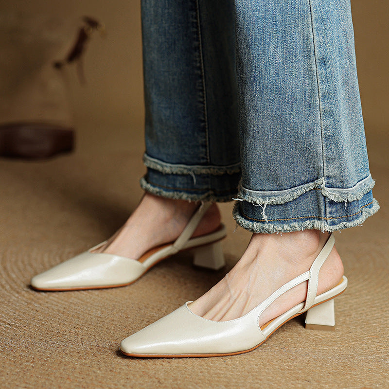 Women's Slingback Heels with Pointed Toe