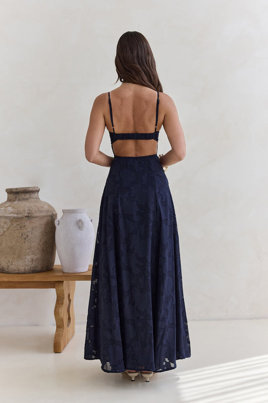 Women's V-Neck Maxi Dress with Adjustable Straps