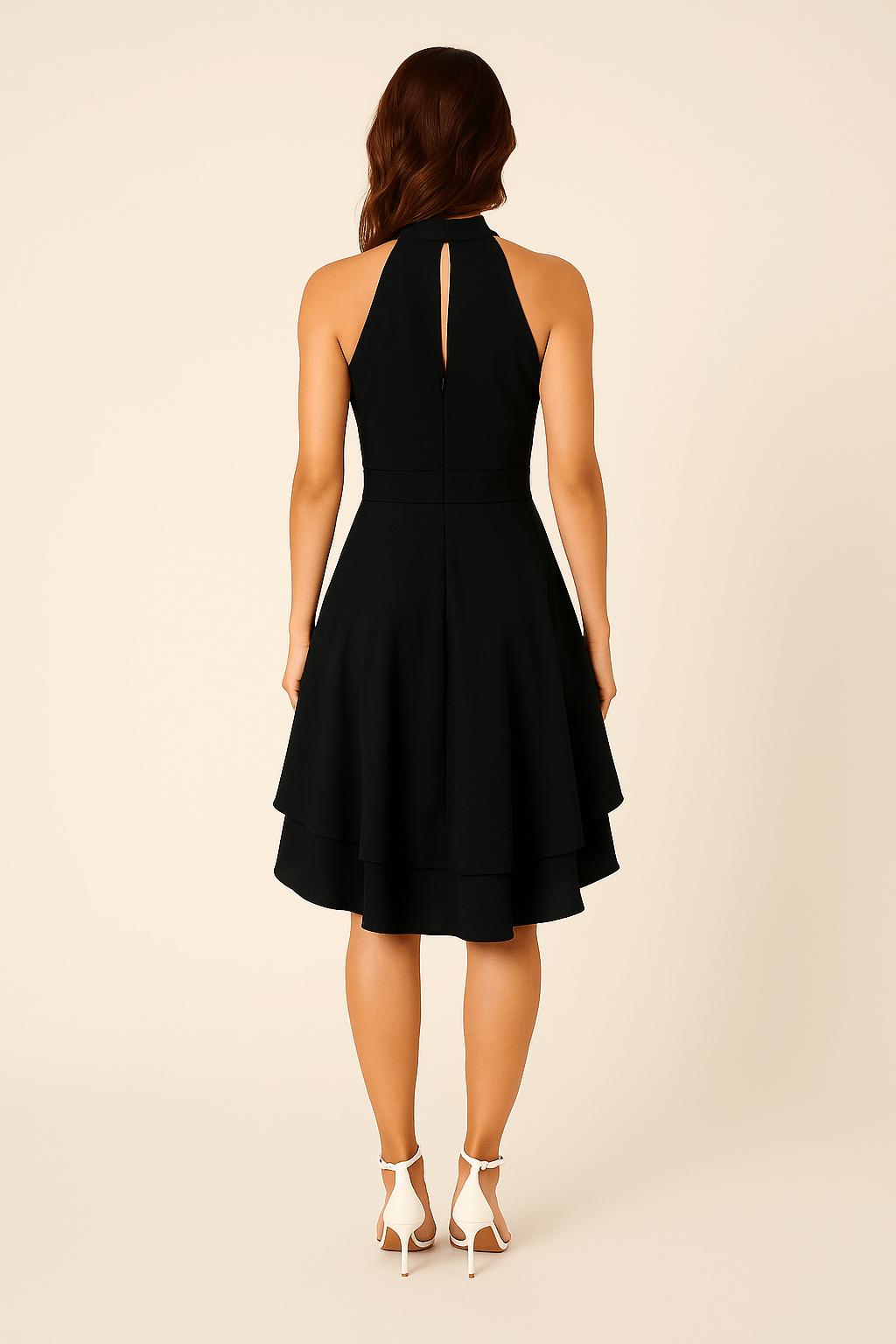 Sienna | Halter-Neck Sleeveless Midi Dress