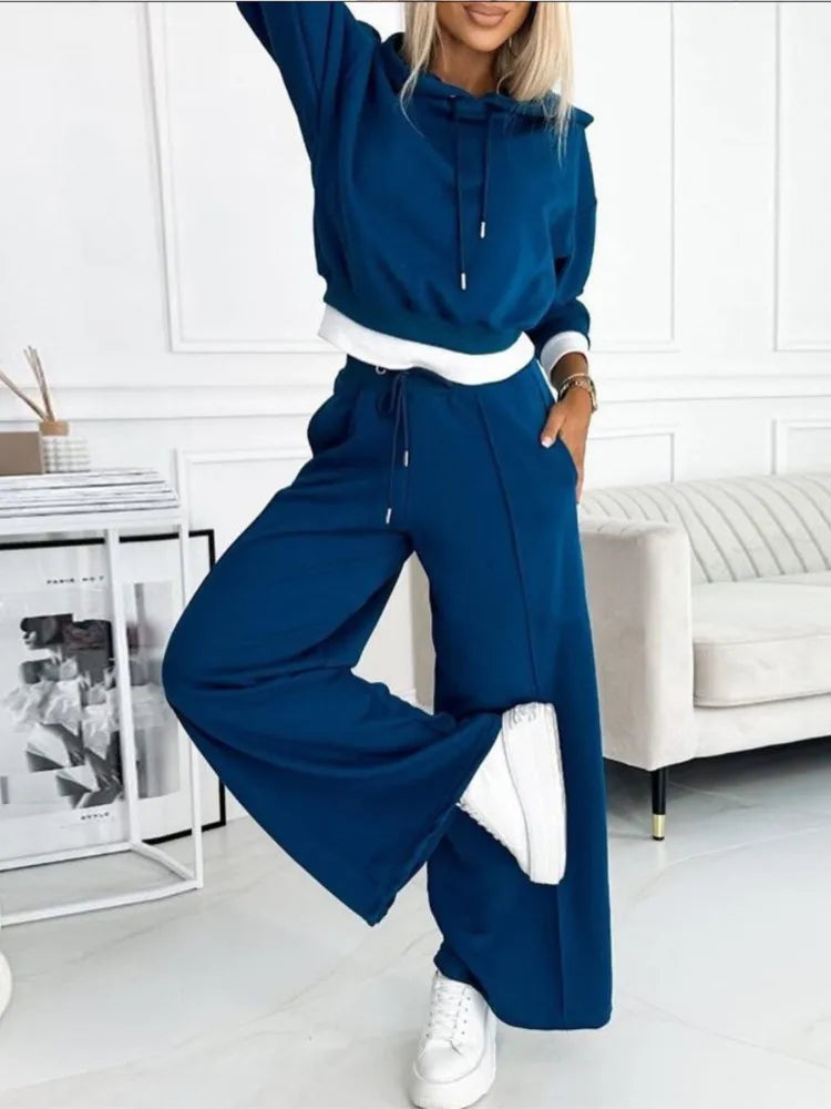 mara | relaxed two-piece summer set blue