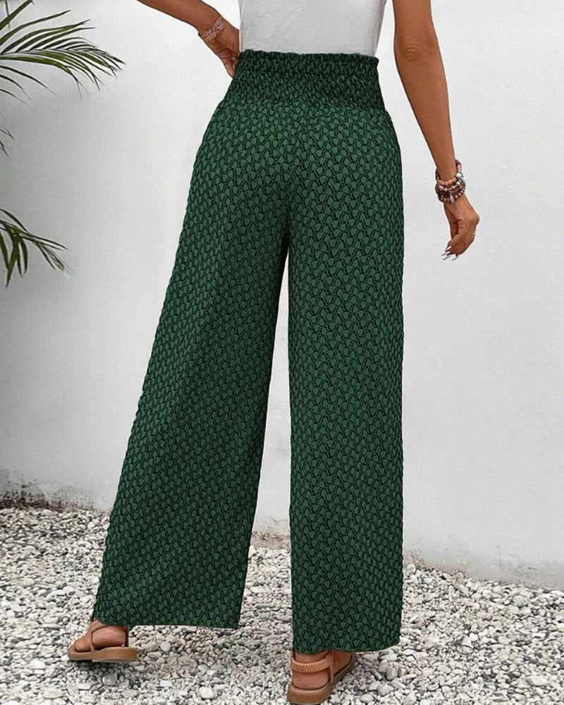daisy | geometric wide-leg trousers