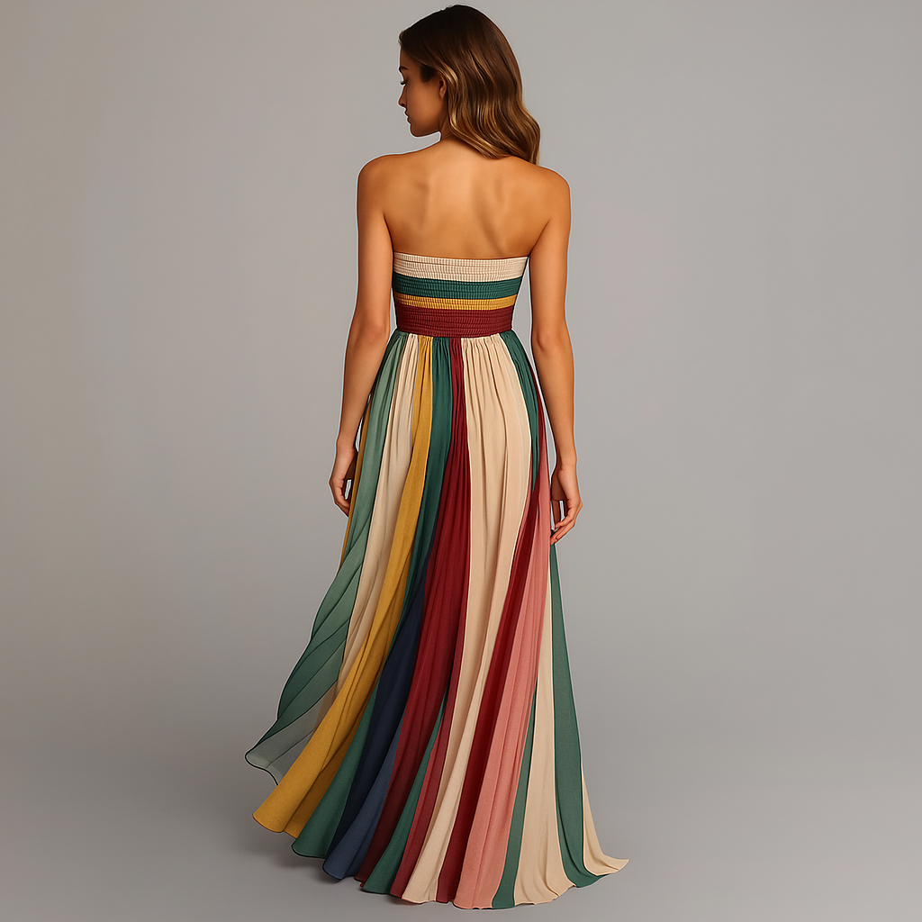 daisy | pleated jewel tone maxi dress