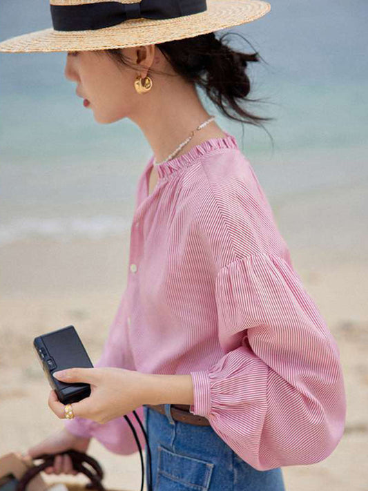 sophie | striped blouse with effortless style