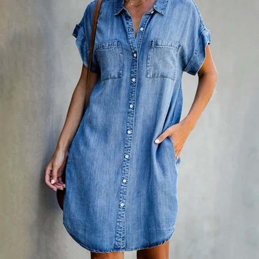 Faith | Denim Midi Dress