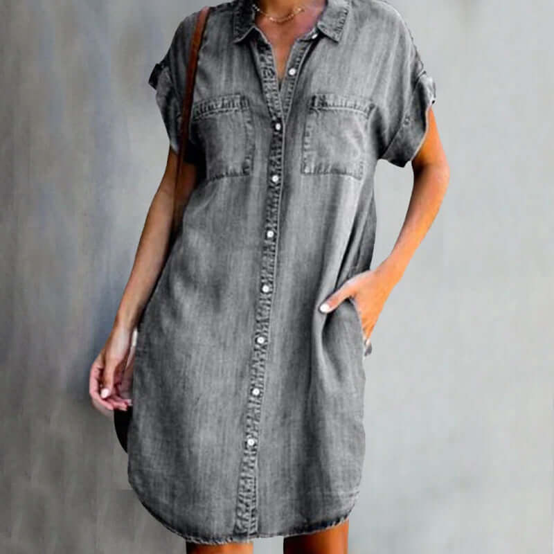 Faith | Denim Midi Dress