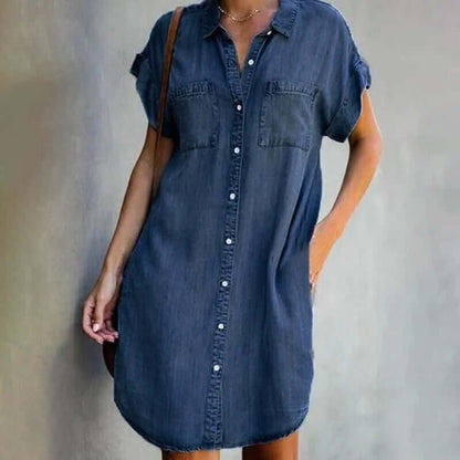Faith | Denim Midi Dress
