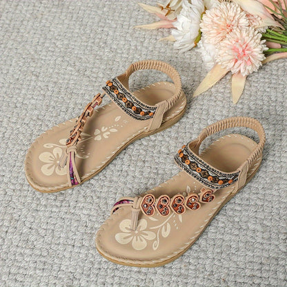 daisy | orthopedic beaded sandal beige
