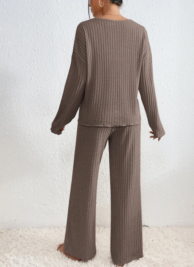 elodie | v-neck ribbed knit set