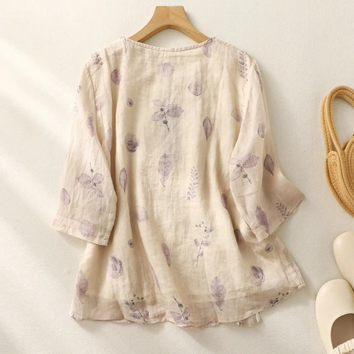 verdant | floral relaxed blouse