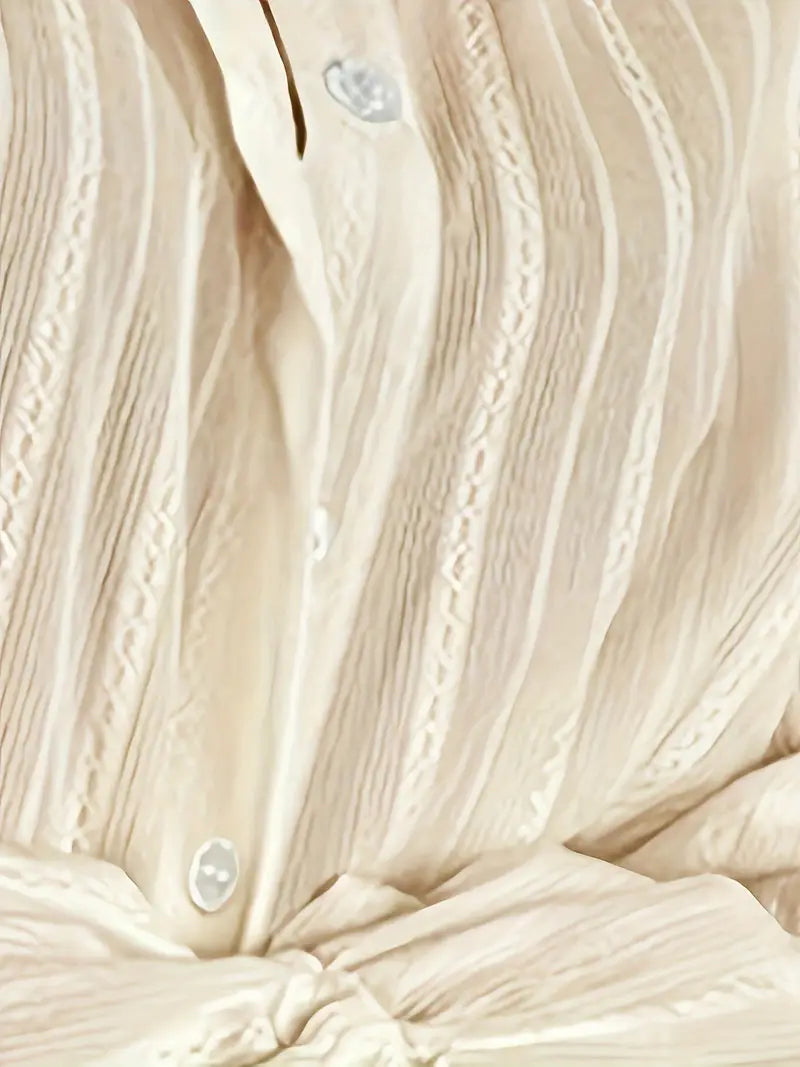 giorna | refined textured blouse with lace details