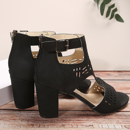daisy | block heel sandal black