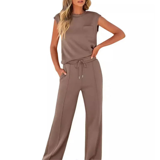 freya | oversized casual co-ord set brown
