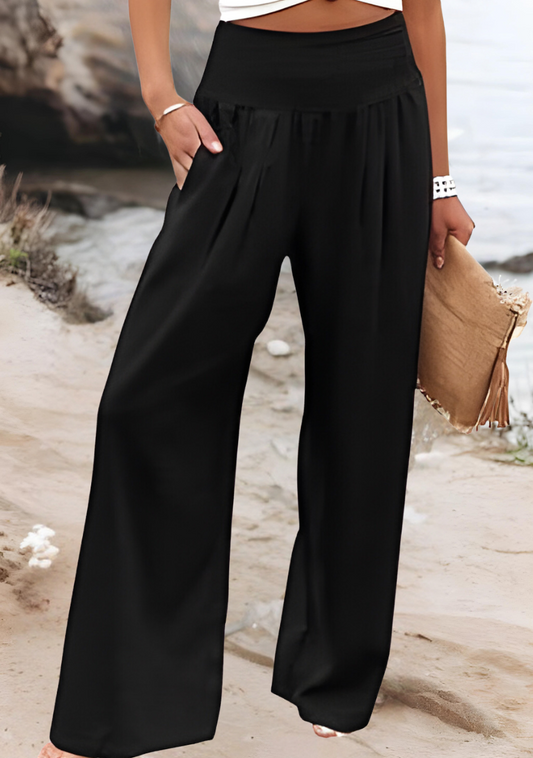 daisy | wide-leg beach pants black