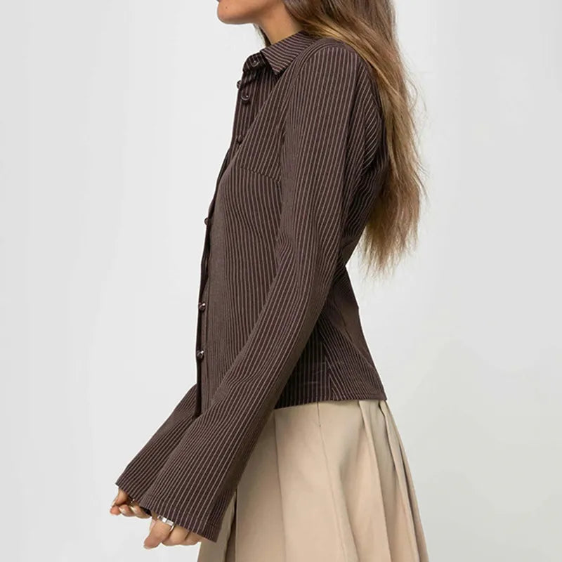 Eva | Elegant Retro Blouse with Flared Sleeves