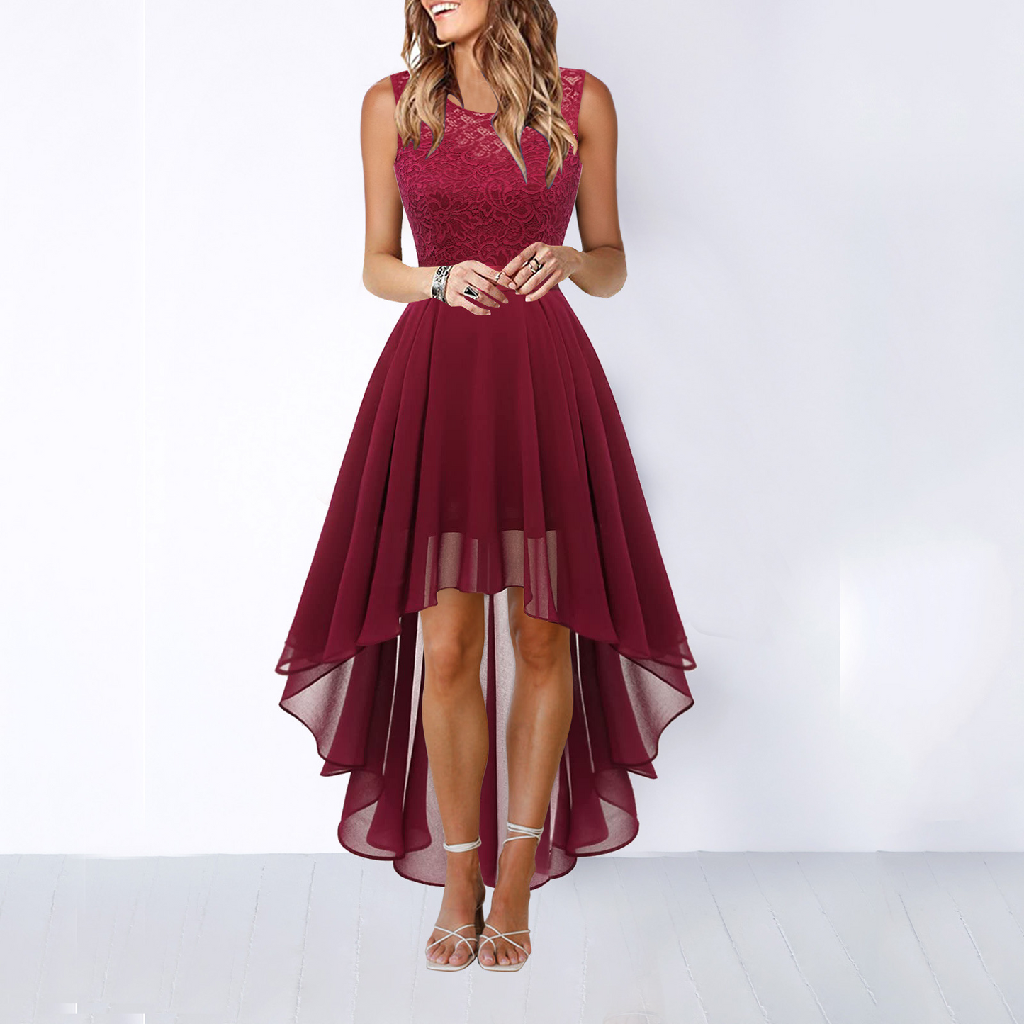 auresta | high-low wedding guest dress