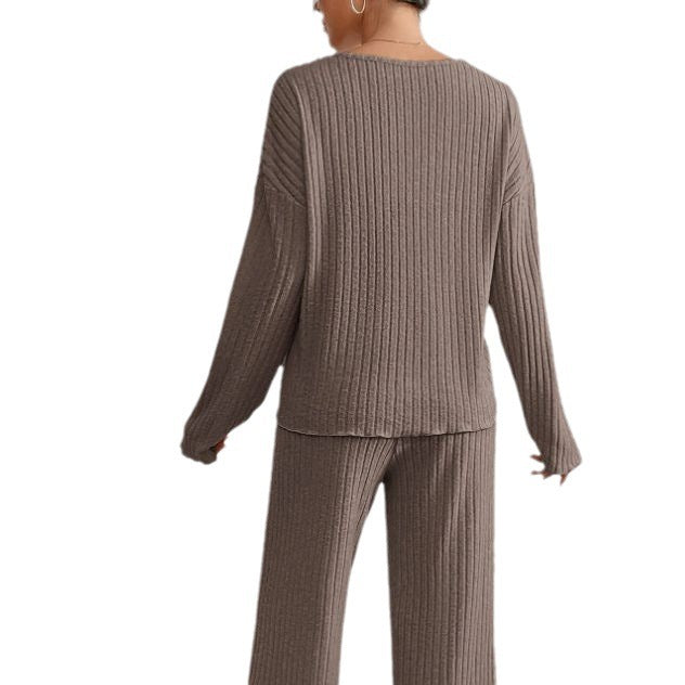 elodie | v-neck ribbed knit set