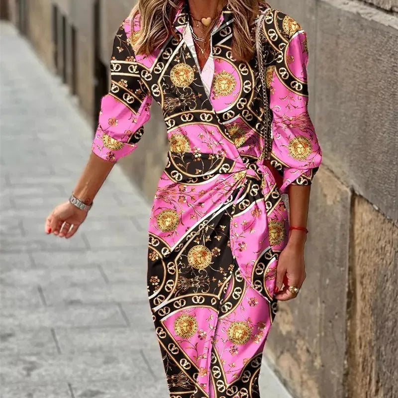 Elodie | Printed Wrap Maxi Dress