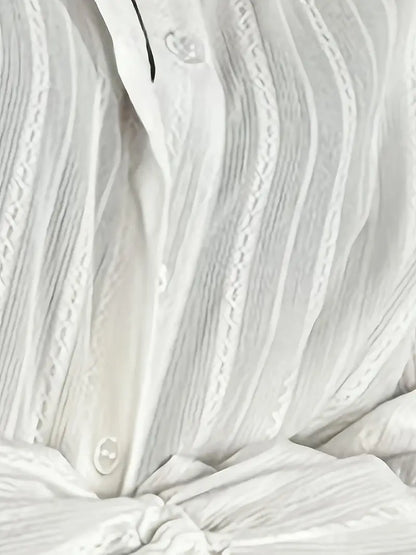 giorna | refined textured blouse with lace details