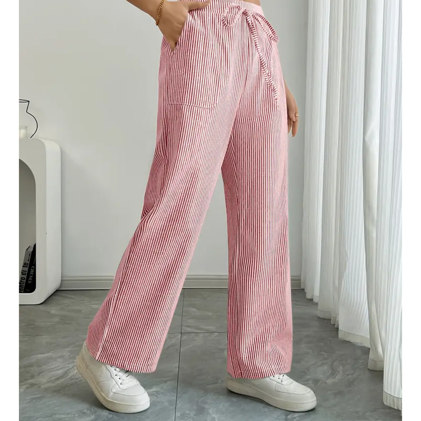 daisy | striped relaxed pant with pockets