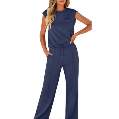 freya | oversized casual co-ord set navy blue