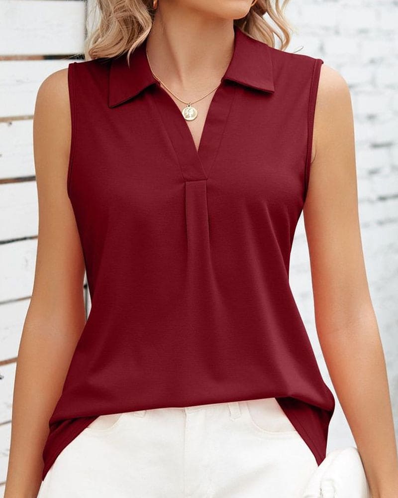 livia | lightweight sleeveless blouse burgundy
