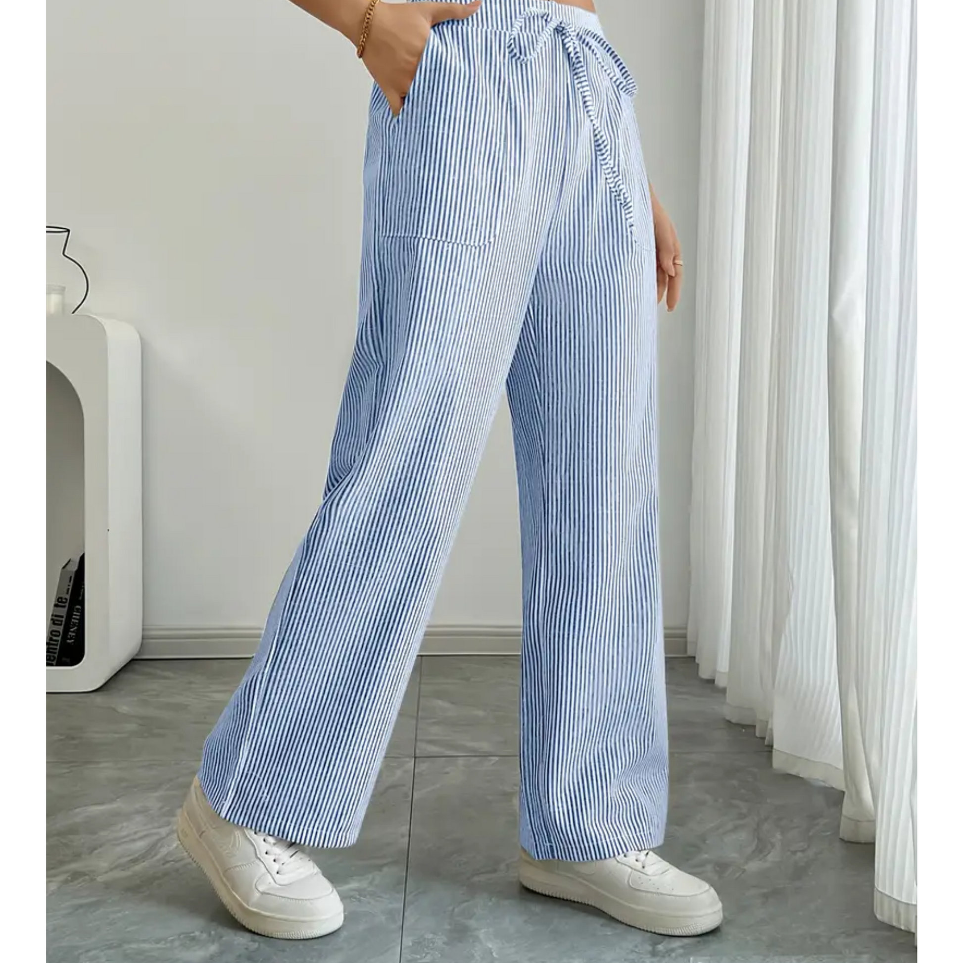 daisy | striped relaxed pant with pockets