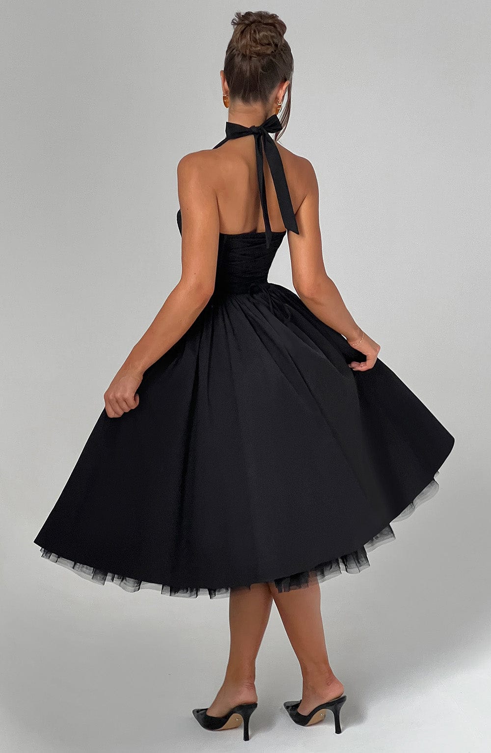 Thea | Elegant Halter-Neck Midi Dress