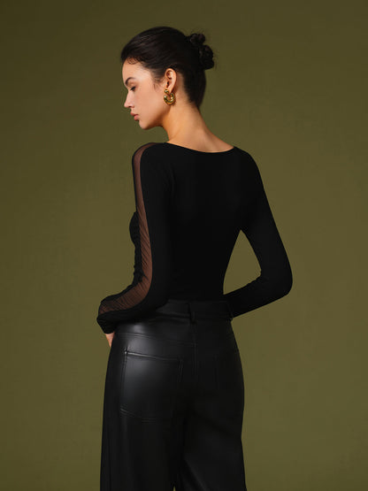 florence | mesh sleeve t-shirt for effortless spring style