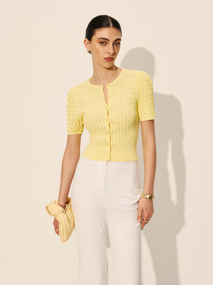 Sophie | Elegant Button-Front Knit Top
