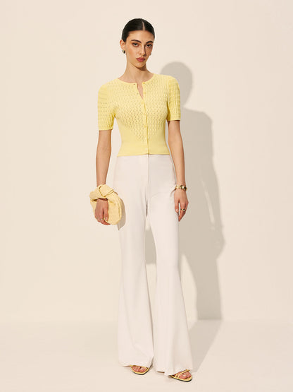 Sophie | Elegant Button-Front Knit Top