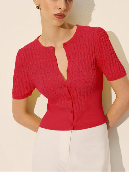 Sophie | Elegant Button-Front Knit Top