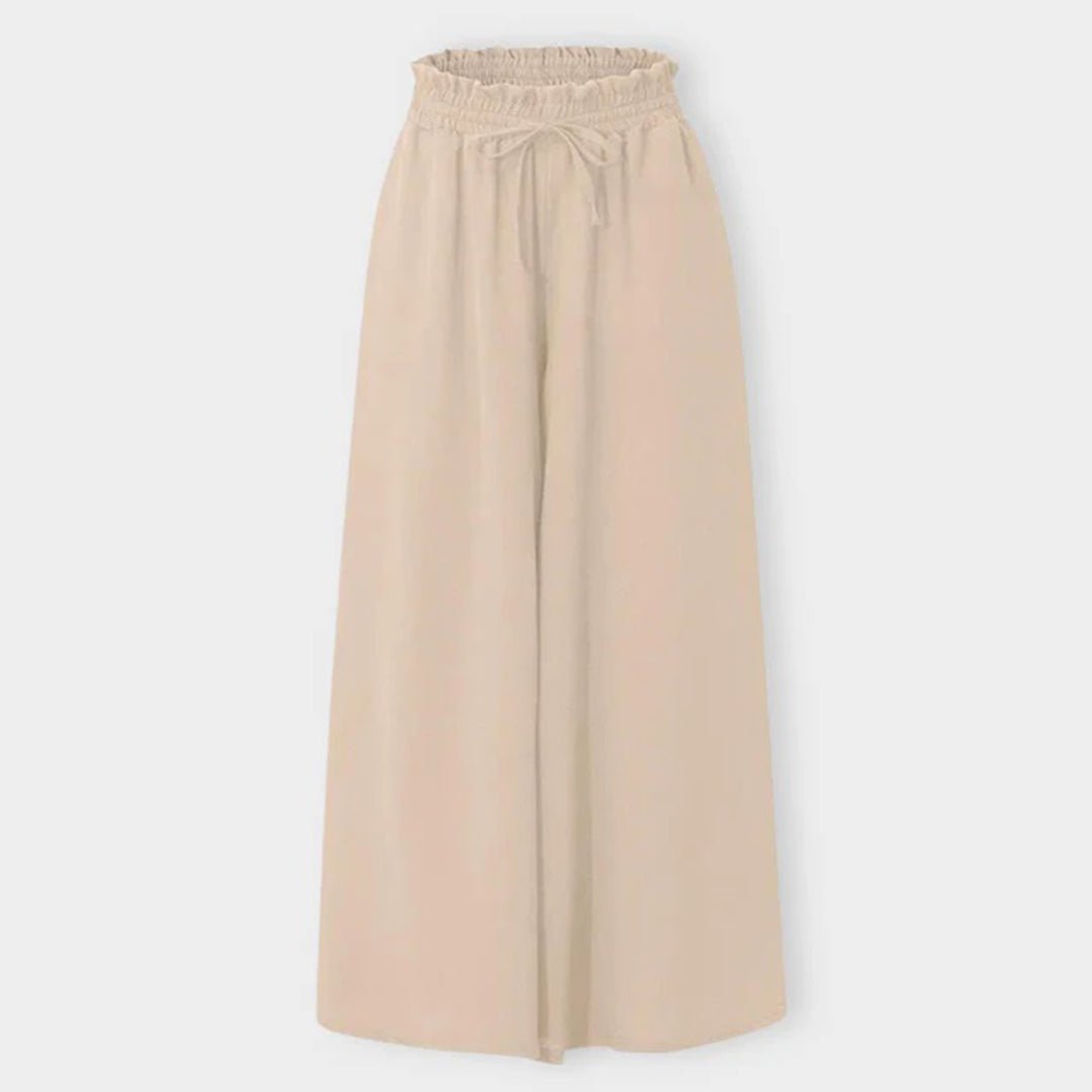 daisy | high waist wide leg pants with smocked drawstring