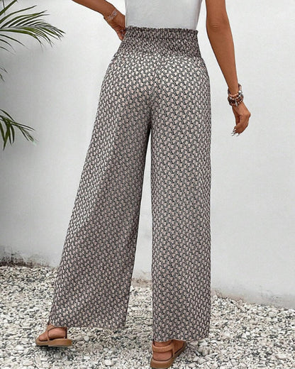 daisy | geometric wide-leg trousers
