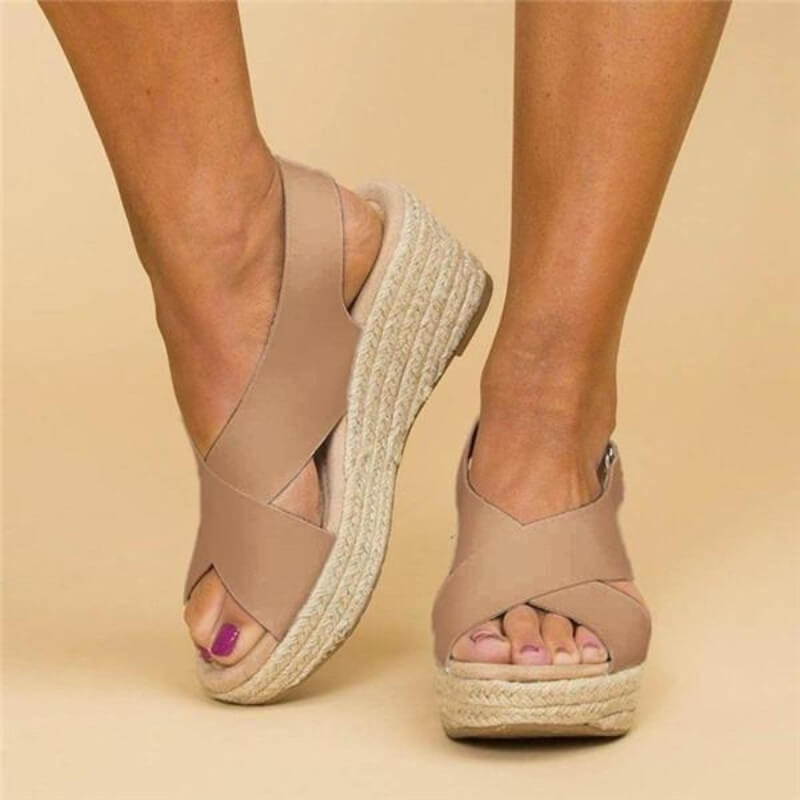 daisy | strappy slide heel sandals brown