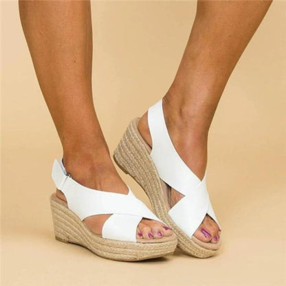daisy | strappy slide heel sandals white