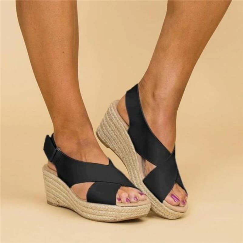daisy | strappy slide heel sandals black