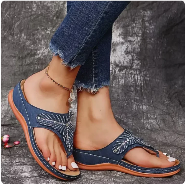 daisy | orthopedic flip-flop sandals blue