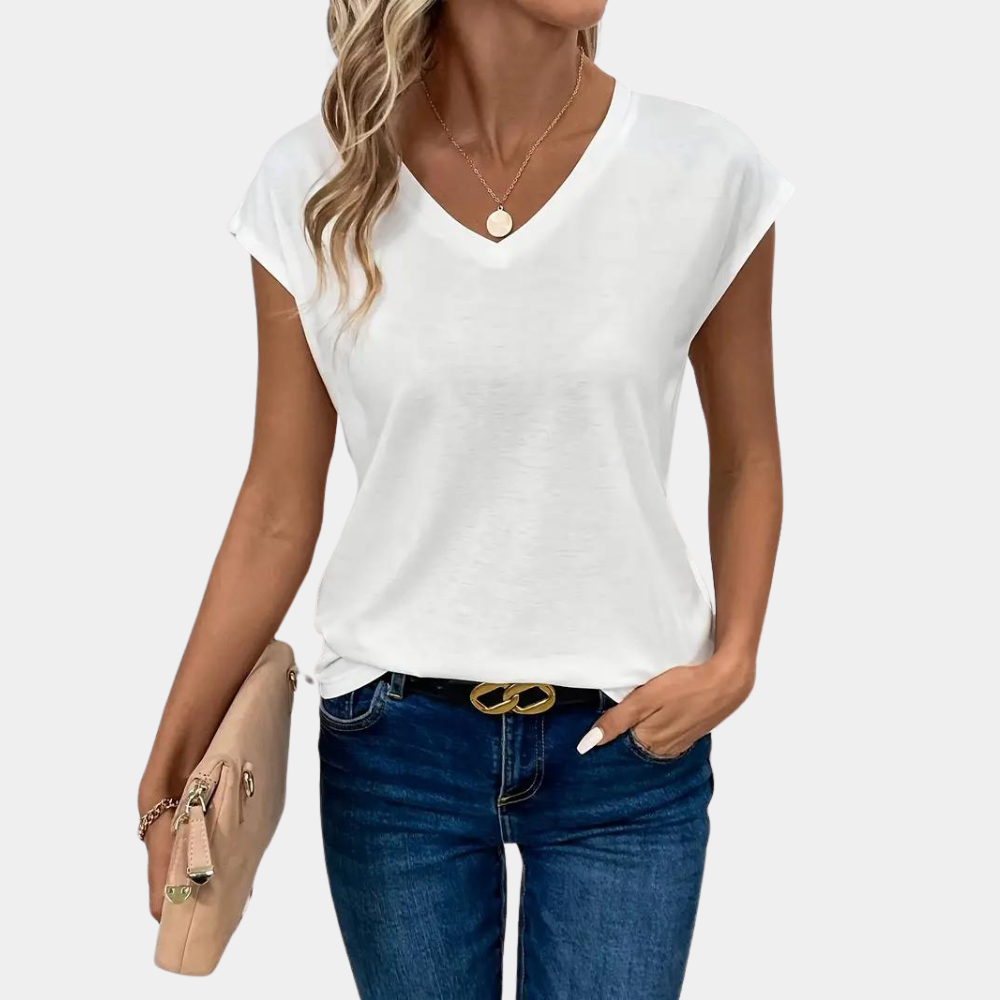 Soleil | V-Neck Relaxed Fit T-Shirt