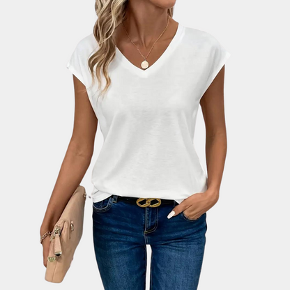 Soleil | V-Neck Relaxed Fit T-Shirt