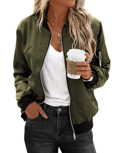 daisy | classic bomber jacket olive green